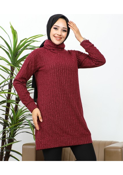 Boğazlı Tunik-3167 Bordo