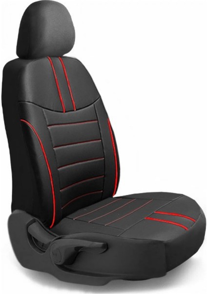 Chrysler 300C 2004-2011 Sport Deri Modüler Koltuk Kılıfı Takımı Siyah Kırmızı