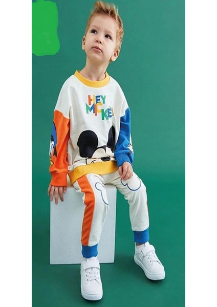 Erkek Çocuk Mickey Mouse Eşofman Takımı Mevsimlikl(1beden Büyük Alınız)