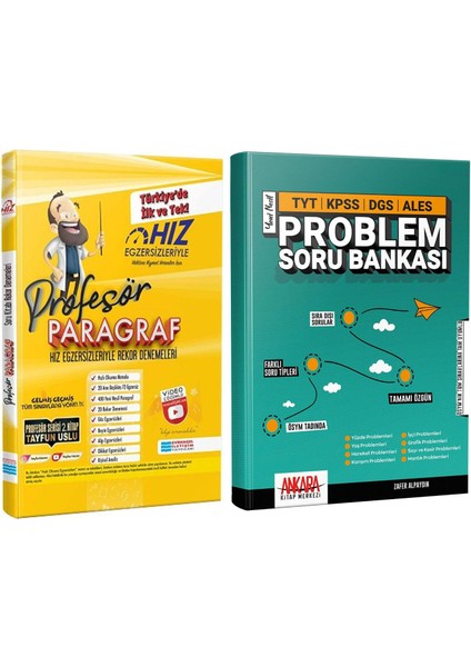 Profesör Paragraf - Akm Problemler Soru Bankası Seti 2 Kitap