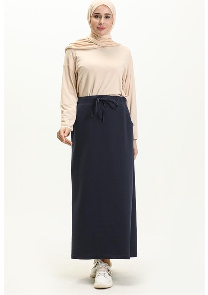 Beli Bağlamalı Cepli Spor Etek - 0152 - Lacivert