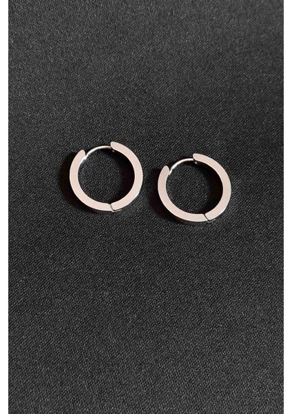 Kadın Gümüş Halka Çelik Küpe Paslanmaz Çelik 16 mm Küpe modelleri