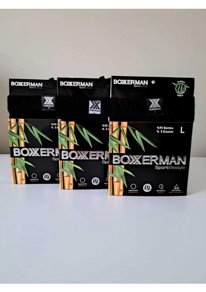 Erkek Bambu Boxerman Boxer - 3 Adet