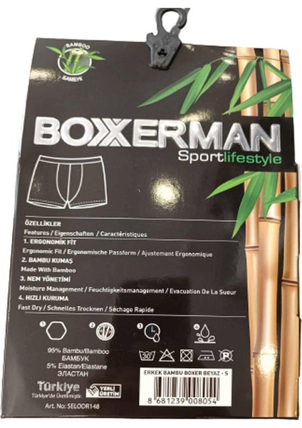 Erkek Bambu Boxerman Boxer - 3 Adet