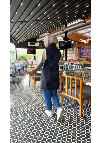 Ahenk Kapitone Cepli Kolsuz Yelek - 71152 - Lacivert