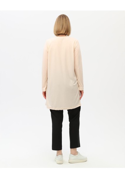 Doğa Sade Basic Tunik - 6016 - Krem