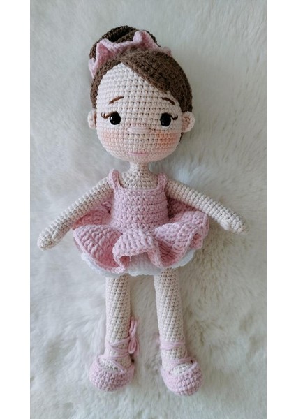 Pembe Balerin Bebek Amigurumi Organik Oyuncak modelleri