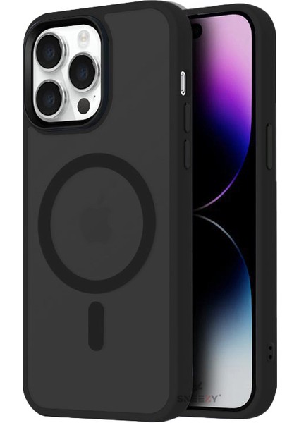 Iphone 15 Pro Ile Uyumlu Magnetic Matte Prism Kapak