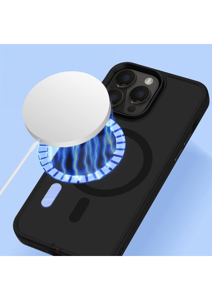 Iphone 15 Pro Ile Uyumlu Magnetic Matte Prism Kapak