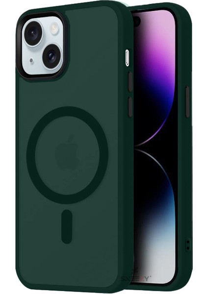 Iphone 15 Ile Uyumlu Magnetic Matte Prism Kapak
