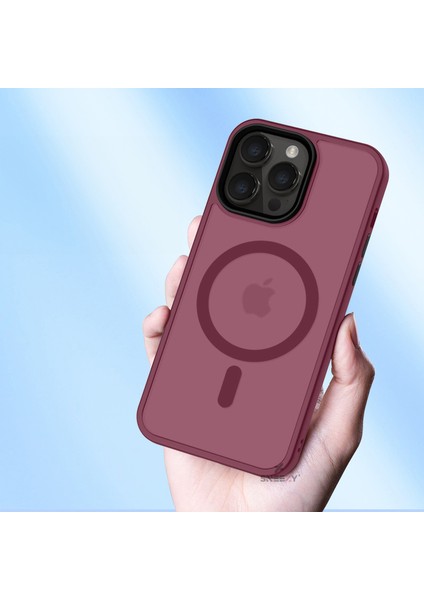 Iphone 14 Pro Max Ile Uyumlu Magnetic Matte Prism Kapak