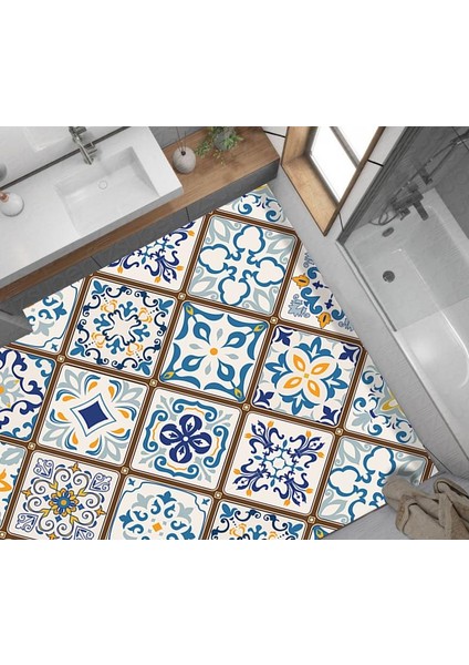 Yer Kaplama Zemin Kaplama Folyosu 65X130 cm Ottoman Motif