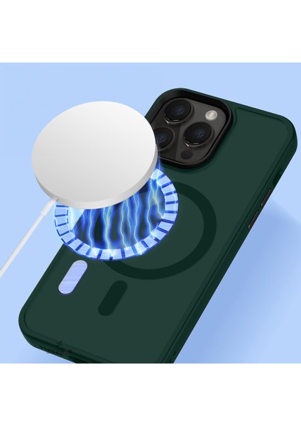 Iphone 14 Pro Ile Uyumlu Magnetic Matte Prism Kapak