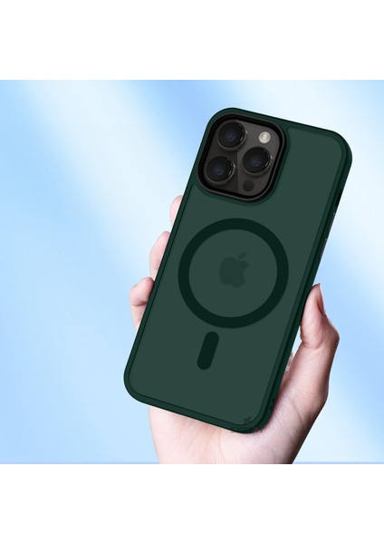 Iphone 14 Pro Ile Uyumlu Magnetic Matte Prism Kapak