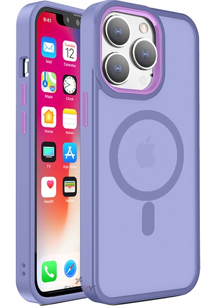 Iphone 13 Ile Uyumlu Magnetic Matte Prism Kapak