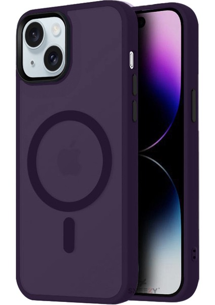 Iphone 14 Ile Uyumlu Magnetic Matte Prism Kapak