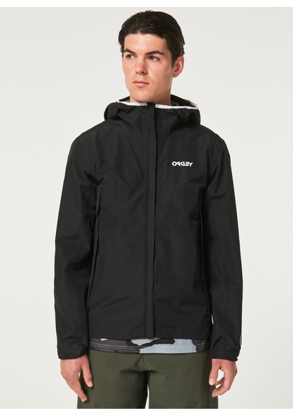 Siyah Erkek Kapüşonlu Ceket Oakley Elements Shell Jacket