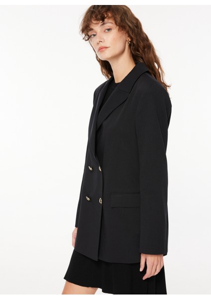 Kruvaze Siyah Kadın Ceket F3WL-CKT8 modelleri