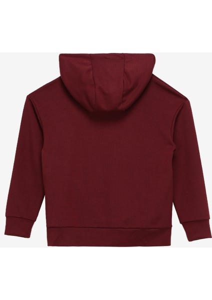 Mürdüm Erkek Çocuk Kapüşonlu Oversize Sweatshirt D3WB-SWT13