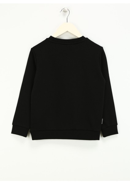 Baskılı Erkek Çocuk Siyah Sweatshırt HRBTXT305 Haribo Çocuk Sweatshirt modelleri
