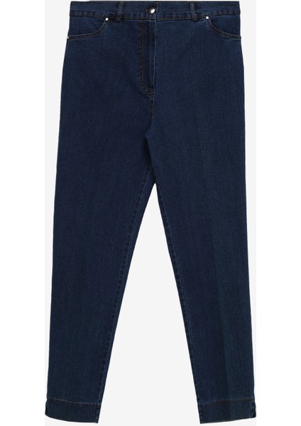 Normal Bel Normal Indigo Kadın Pantolon 23KSL5075