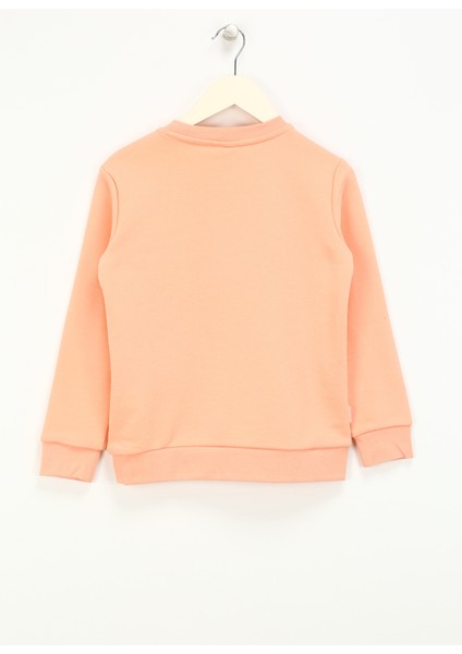 Kabartma Kız Çocuk Somon Sweatshırt HRBTXT300 Haribo Çocuk Sweatshirt