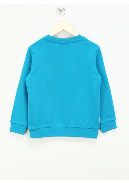 Işlemeli Erkek Çocuk Turkuaz Sweatshırt HRBTXT308 Haribo Çocuk Sweatshirt fiyatları