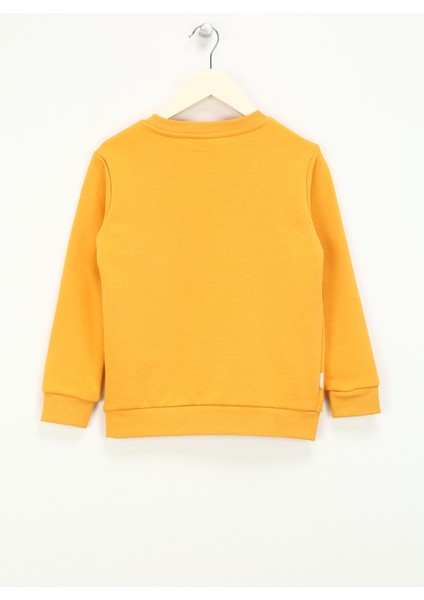 Kabartma Kız Çocuk Hardal Sweatshırt HRBTXT306 Haribo Çocuk Sweatshirt