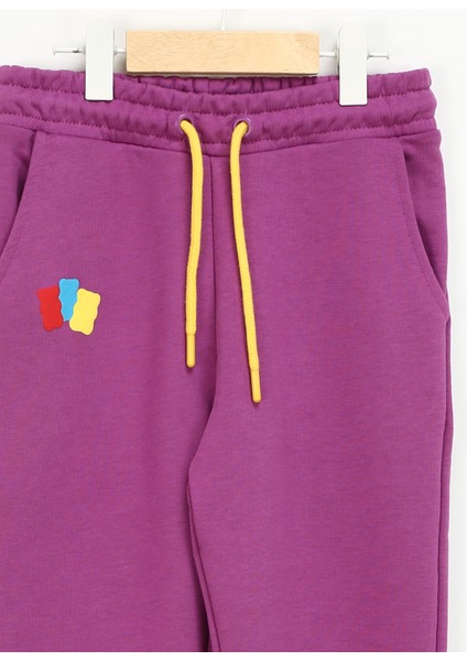 Lastikli Paça Lila Kadın Eşofman Altı HRBTXT700 Haribo Çocuk Eşofman Altı modelleri
