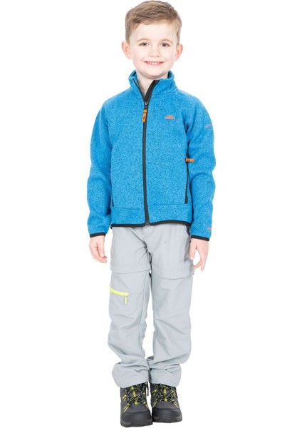 Düz Mavi Erkek Çocuk Polar Üst Marıo - Male Fleece AT300