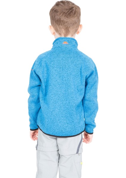 Düz Mavi Erkek Çocuk Polar Üst Marıo - Male Fleece AT300