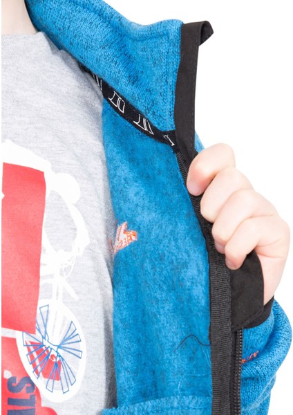 Düz Mavi Erkek Çocuk Polar Üst Marıo - Male Fleece AT300