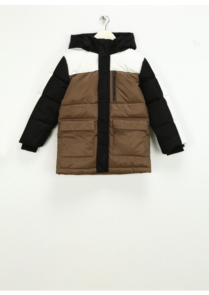 Kahve Erkek Çocuk Mont Nkmmarlo Puffer Jacket Fo