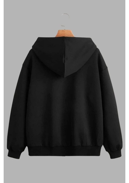 Unisex Siyah Kapüşonlu Sweatshirt Ceket I Did It Baskılı fiyatları