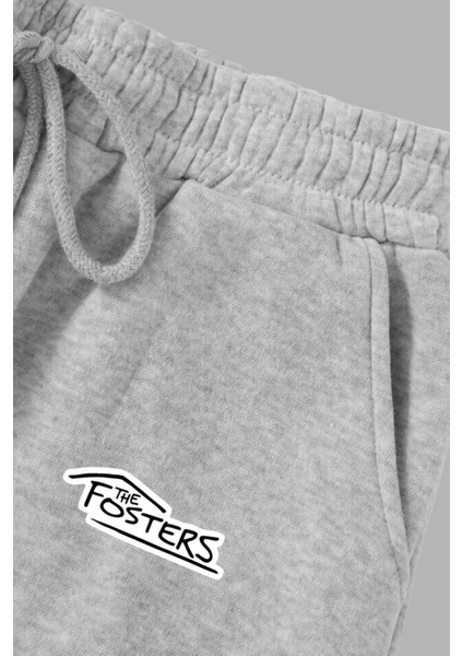 Unisex Gri Kışlık Eşofman Altı 2 Iplik Şardonlu Kumaş The Fosters Baskılı fırsatları