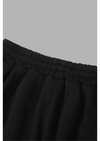 Unisex 2 Adet Siyah ve Gri Kışlık Eşofman Altı 2 Iplik Şardonlu fırsatları
