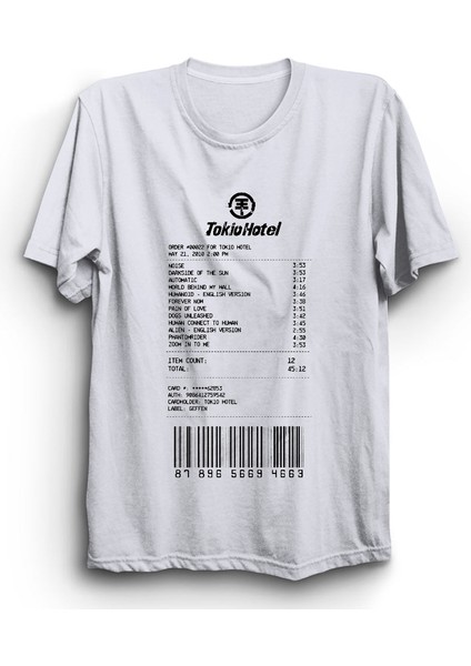 Tokio Hotel, Bill Of Songs, Rock Metal Müzik Grup Tişörtü