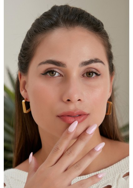 Kadın Luxo Model Çelik Altın Kaplama 3 Sıra Vintage Stil Tasarım Günlük Abiye Elbise Kombin Küpe