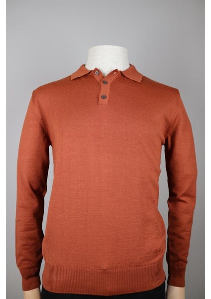 234500106 Nehir Basıc Polo Triko Kiremit
