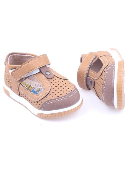 Papuçsepeti 2878 Erkek Bebek Ilkadım Ortopedik Ayakkabı Sandalet