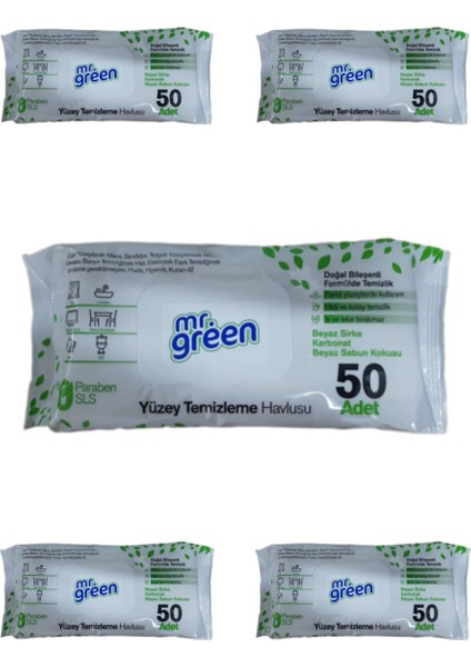 Yüzey Temizlik Havlusu 50 Yaprak 5 Li Paket