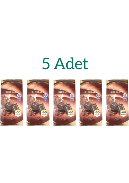 Bitter Çikolata 80 gr 5'li Paket