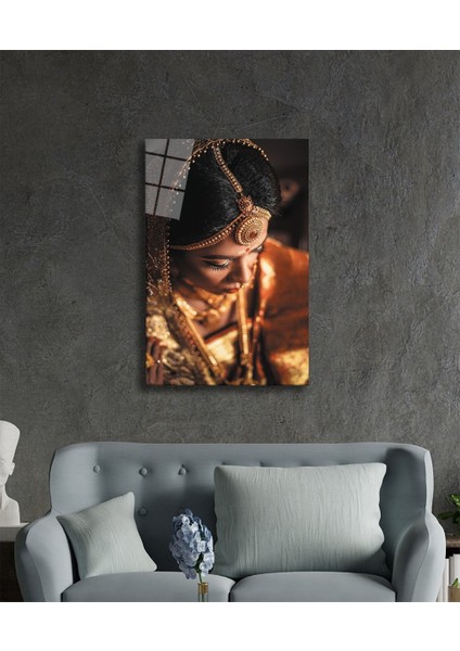 Hintli Kadın Cam Tablo Indian fiyatları