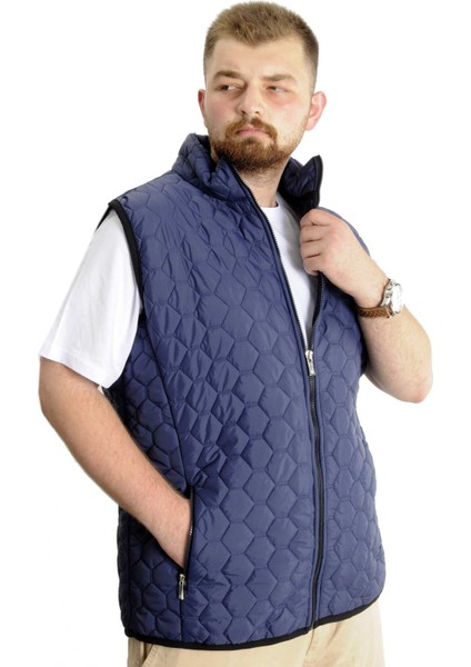 Büyük Beden Erkek Yelek Kapitone 23702 Lacivert modelleri