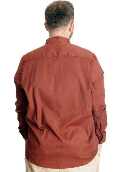 Büyük Beden Erkek Gömlek U.kol Tom Oxford 23303 Mürdüm fırsatları