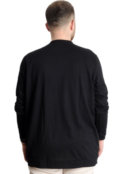 Büyük Beden Erkek Bisiklet Yaka Basic Sweat 22556 Siyah fırsatları