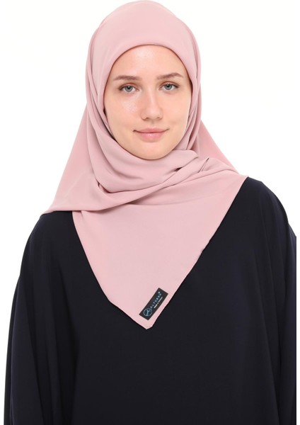 Kadın Medine Ipeği Eşarp Lüks Başörtüsü - Koyu Pembe