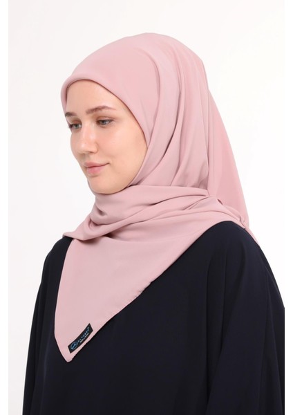 Kadın Medine Ipeği Eşarp Lüks Başörtüsü - Koyu Pembe