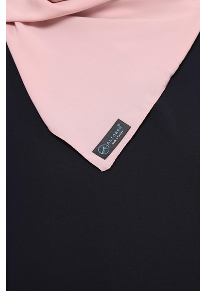 Kadın Medine Ipeği Eşarp Lüks Başörtüsü - Koyu Pembe