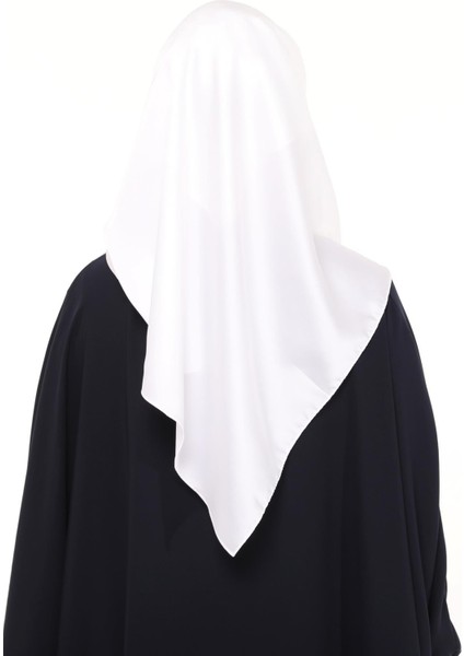 Kadın Saten Krep Düz Parlak Abiye Eşarp - Açık Ekru fırsatları